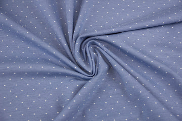 Jersey mit Punkten, rauchblau, 0,5 m